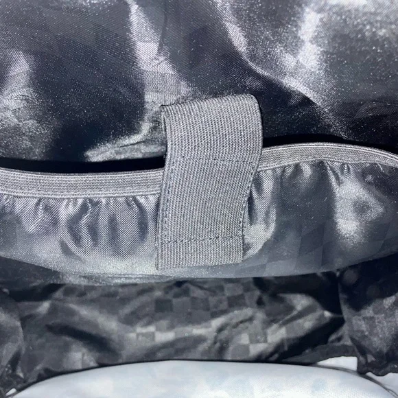 Vans Off the Wall Green Leaf Print and Checkerboard Backpack - Picture 6 of 8